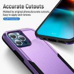 Wholesale Heavy Duty Strong Armor Hybrid Trailblazer Case Cover for Apple iPhone 13 Pro Max (6.7) (Purple)
